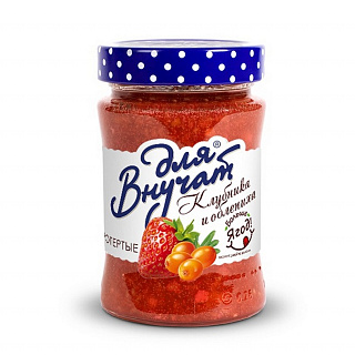 Протертые с сахаром клубника и облепиха "Абрико"