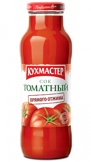 Сок Томатный прямого отжима в стеклянной бутылке Кухмастер