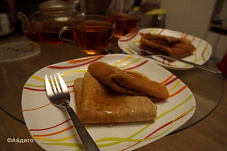 Диетические овсяные блинчики с апельсином и корице