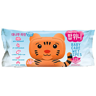 Салфетки влажные детские Babl vini тигр 120шт