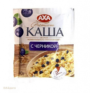 Каша моментальная овсяная с черникой АХА