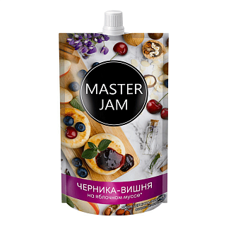Джем Черника-Вишня на яблочном муссе MASTER JAM, САВА